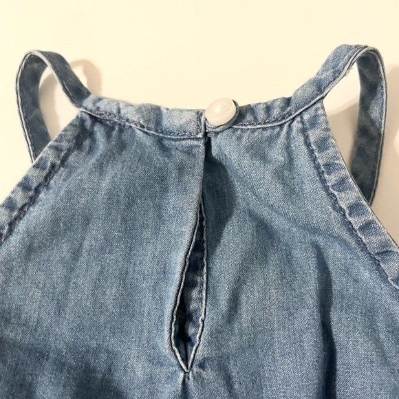 The Children’s Place Soft Denim Shorts Romper With Bottom Snaps Children’s Sz 3T - Picture 6 of 14